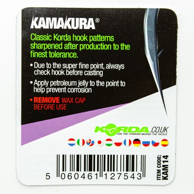 KORDA Крючок Kamakura Choddy №6 с бородкой 10шт