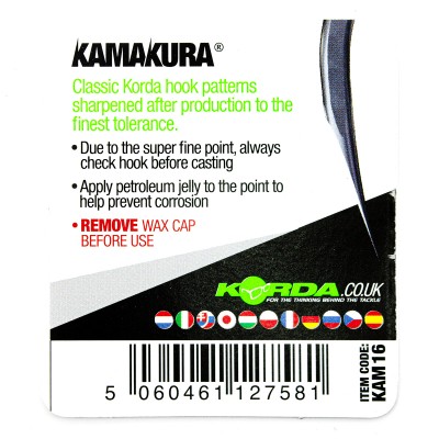 KORDA Крючок Kamakura Choddy Barbless №8 без бородки 10шт