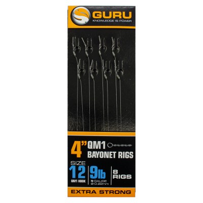 GURU Поводок готовый QM1 Bayonet Ready Rigs 4" №12 10см