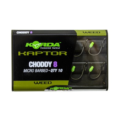 KORDA Крючок Kaptor Choddy Weed №8 с бородкой