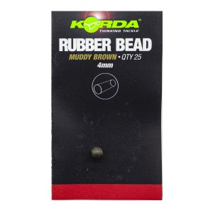 KORDA Бусина резиновая Rubber Bead Brown 4мм