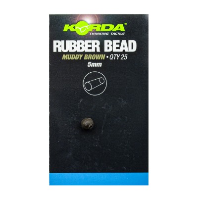 KORDA Бусина резиновая Rubber Bead Brown 5мм