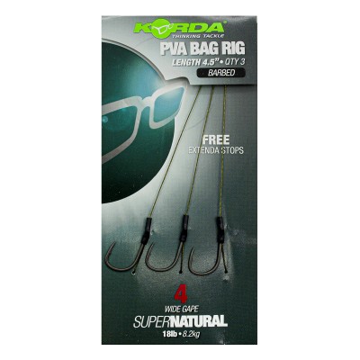 KORDA Поводок готовый Solidz PVA Rig 18lb Wide Gape №4