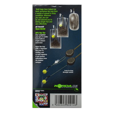 KORDA Поводок готовый Solidz PVA Rig 18lb Wide Gape №4