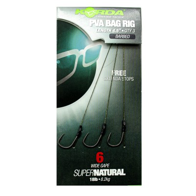 KORDA Поводок готовый Solidz PVA Rig 18lb Wide Gape №6