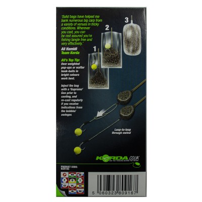 KORDA Поводок готовый Solidz PVA Rig 18lb Wide Gape №6