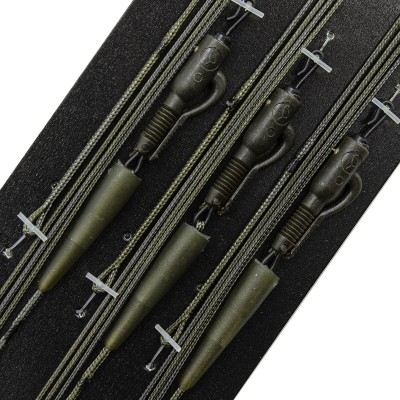 KORDA Монтаж готовый Leadcore Leaders Hybrid Lead Clip QC Swivel Weed 1м