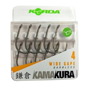 KORDA Крючок Kamakura Wide Gape Barbless №4 без бородки 10шт