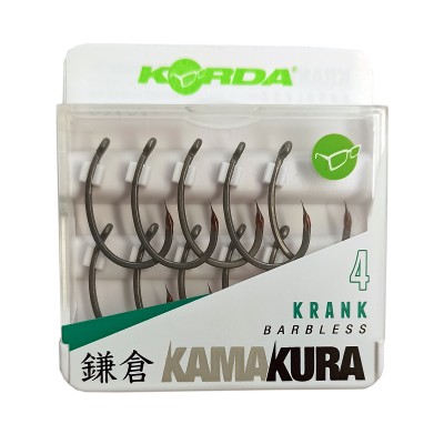 KORDA Крючок Kamakura Krank Barbless №4 без бородки 10шт