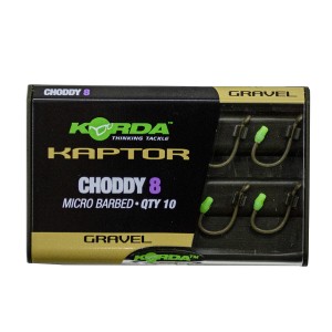 KORDA Крючок Kaptor Choddy Gravel №8 с бородкой