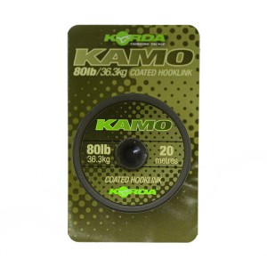 KORDA Поводковый материал Kamo Coated Hooklink 80lb 20м