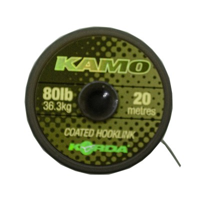 KORDA Поводковый материал Kamo Coated Hooklink 80lb 20м