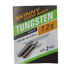 FLAGMAN Грузило Tungsten Skinny Drop Shot вольфрам 7.2г