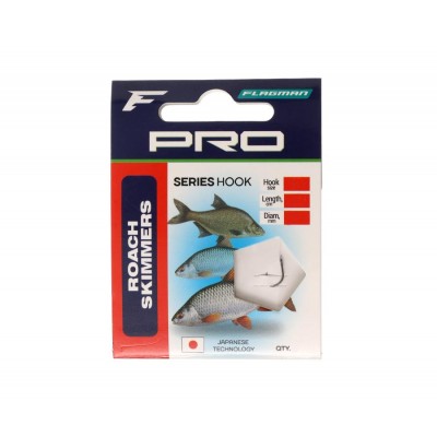 FLAGMAN Поводок готовый Pro Roach Skimmers Hooks №18 d0,12мм 90см 7шт