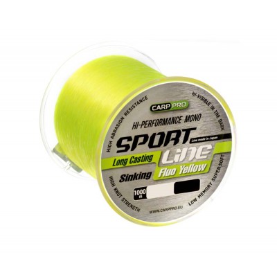 CARP PRO Леска Sport Line Fluo Yellow 1000м 0,335мм