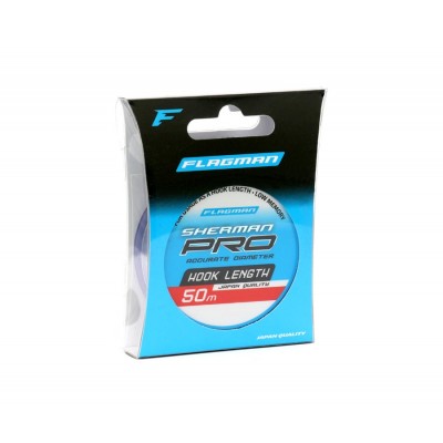 FLAGMAN Леска Sherman Pro Hook Length 50м 0,165мм 2,33кг