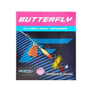 FLAGMAN Блесна Butterfly 1.1г лепесток медь желтая муха