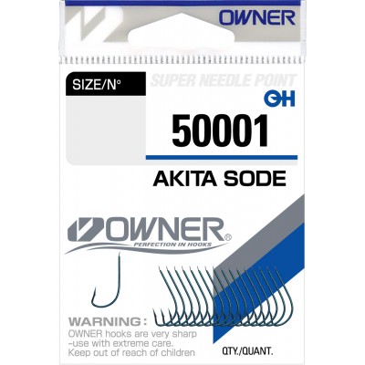 OWNER Крючок Akita Sode blue №16 17шт