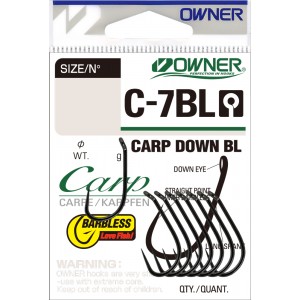 OWNER Крючок Carp Down Barbless BC №2 7шт