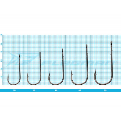 FLAGMAN Крючок Round Bend Worm №1/0 9шт