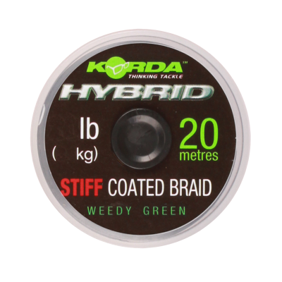 KORDA Шок-лидер плетеный Hybrid Stiff Gravel Brown 20lb 20м