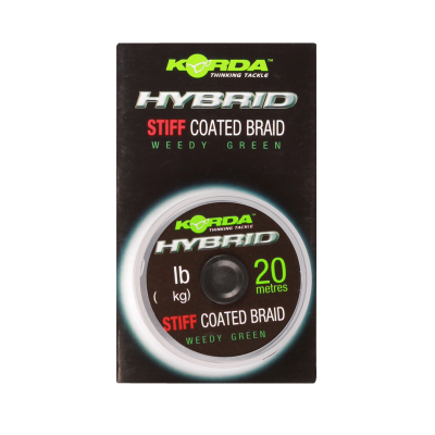 KORDA Шок-лидер плетеный Hybrid Stiff Gravel Brown 20lb 20м