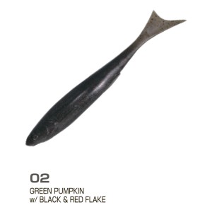 OWNER Слаг Nervous Rex NR-150 5.9" #02 Green Pumpkin w/Black & Red Flake 15см 4шт Приманка мягкая OW