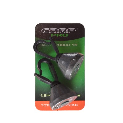 CARP PRO Грузило Back Lead 1,5oz 43г прорезиненное 2шт