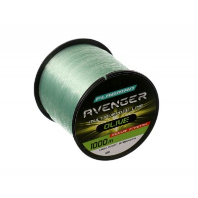 FLAGMAN Леска Avenger Olive Line 1000м 0,30мм 9,1кг/20lb