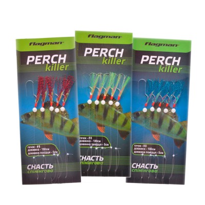 FLAGMAN Снасть спиннинговая Perch Killer с лепестком 100см green