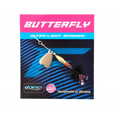 FLAGMAN Блесна Butterfly 1,1г лепесток серебро черная муха