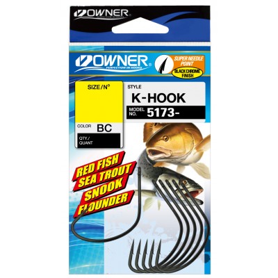 OWNER Крючок K-Hook BC №1 6шт Крючок USA модели OWNER