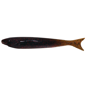 OWNER Слаг Wounded Minnow WM-90 3.5" #02 Green Pumpkin w/Black & Red Flake 9см 6шт Приманка мягкая O