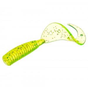 FLAGMAN Твистер Cheesy 2.5" Lime chartreuse 6.4см 10шт