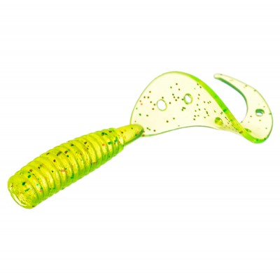 FLAGMAN Твистер Cheesy 2,5" Lime chartreuse 6,4см 10шт