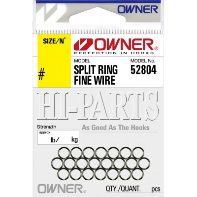 OWNER Кольцо заводное Split Ring Fine Wire №00 24шт