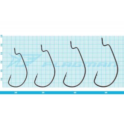 FLAGMAN Крючок Worm Trophy Offset №4/0 5шт