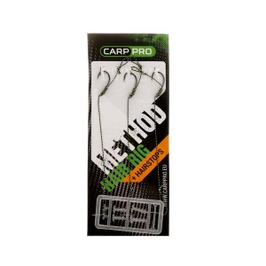 CARP PRO Поводок готовый с крючком Method Hair Rig Hooklink №6 25lb