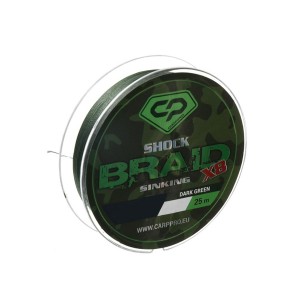 CARP PRO Шок-лидер Shock Braid PE X8 зеленый 25lb 50м