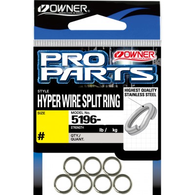 OWNER Кольцо заводное Split Ring Hyper Wide steel №3 10шт