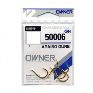 OWNER Крючок Araiso Gure gold №1 7шт Крючок фидер.поплавок OWNER