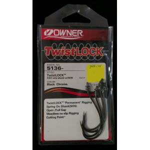 OWNER Крючок Twist Lock Sos BC №1/0 4шт Крючок USA модели OWNER