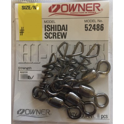 OWNER Застежка с вертлюгом Shidai Screw №1.2 7шт