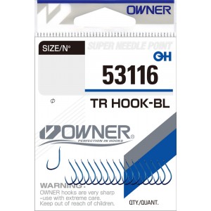 OWNER Крючок Tr Hook-BL blue №10 17шт Крючок фидер.поплавок OWNER