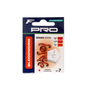 FLAGMAN Поводок готовый Pro Bloodworm Hooks №14 7шт