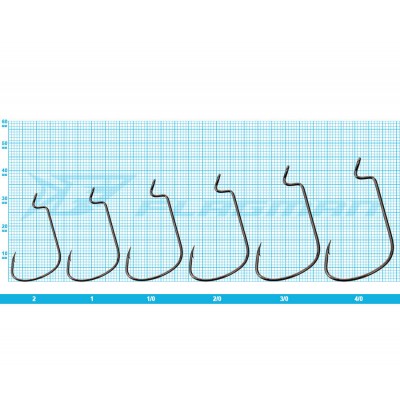 FLAGMAN Крючок Worm Super Wide Gape Offset №1 6шт