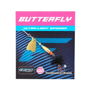 FLAGMAN Блесна Butterfly 1.1г лепесток золото черная муха