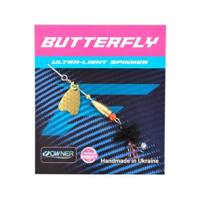 FLAGMAN Блесна Butterfly 1,1г лепесток золото черная муха