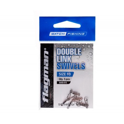 FLAGMAN Вертлюг фидерный двойной Double Link Swivels №10 5шт