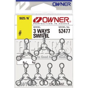 OWNER Вертлюг тройник 3 Ways Swivel №4 8шт